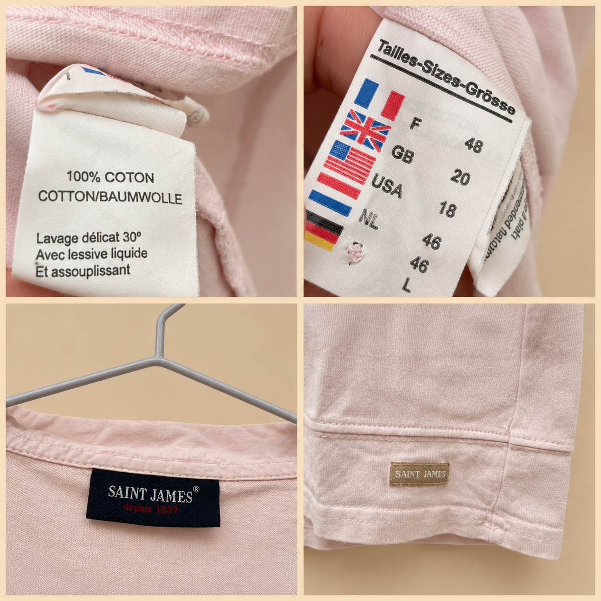 T- tee blouse manches courtes Saint James L 40