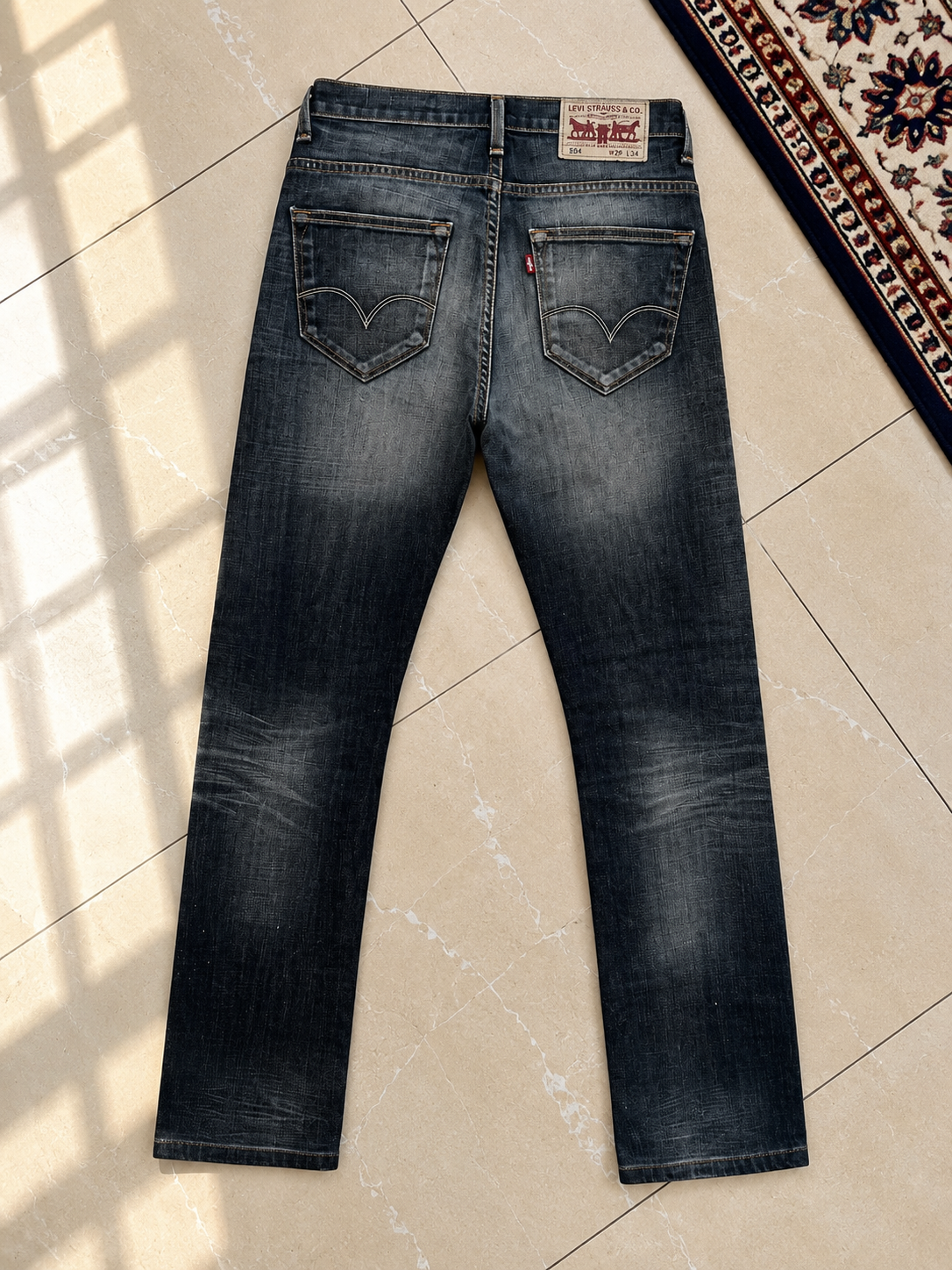 504 29 x 34 jean Levi’s Levi Strauss stonewashed