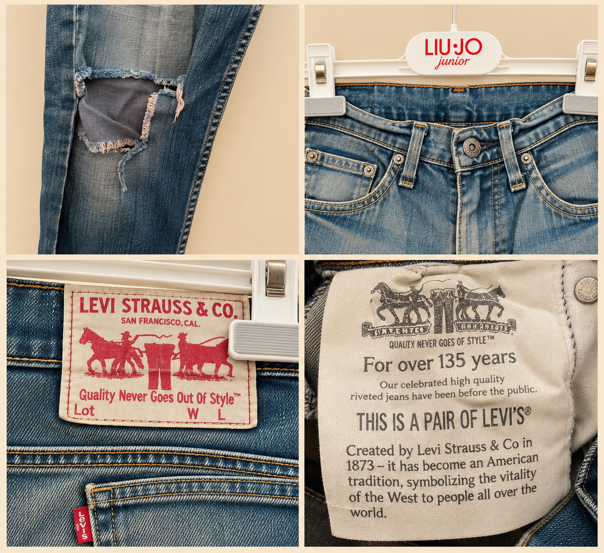 504 29 x 34 jean Levi’s Levi Strauss stonewashed