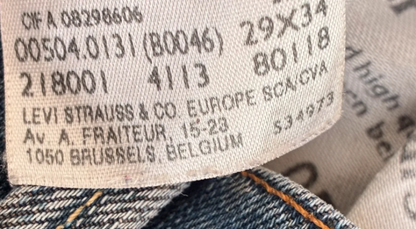 504 29 x 34 jean Levi’s Levi Strauss stonewashed