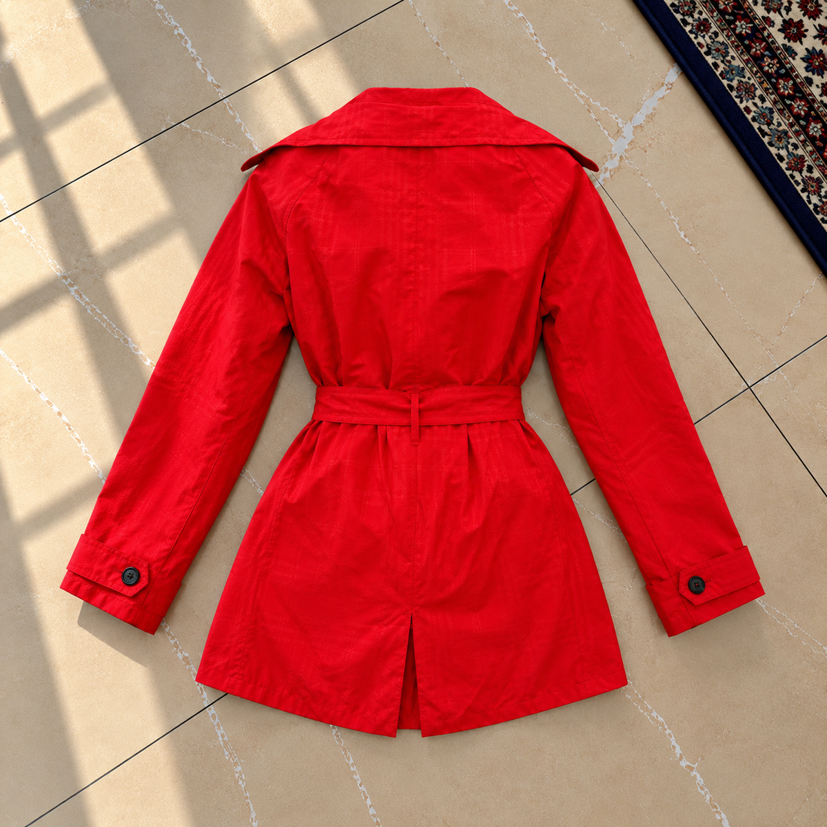 Trench rain coat imper imperméable regenjacke mat de misaine XS 34
