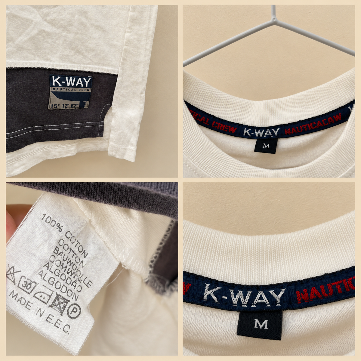 K-way polo t- tee M vintage