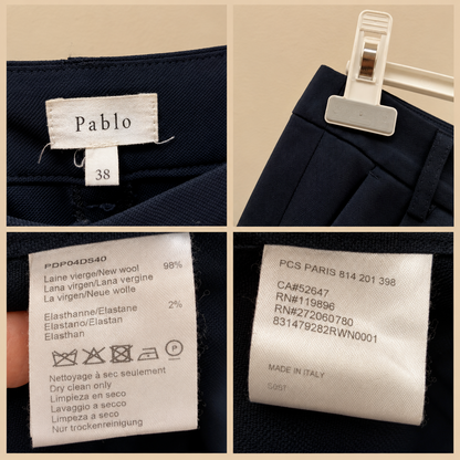 Pantalon tailleur Pablo Gérard Darel en laine vierge – Bleu marine – T.38