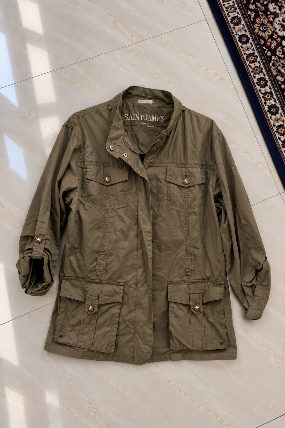 Veste coupe vent Saint James kaki 46 3XL - photo 1