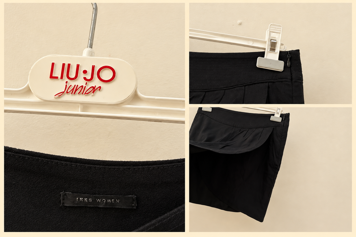 Ikks mini jupe noire portefeuille L 40 - photo 2