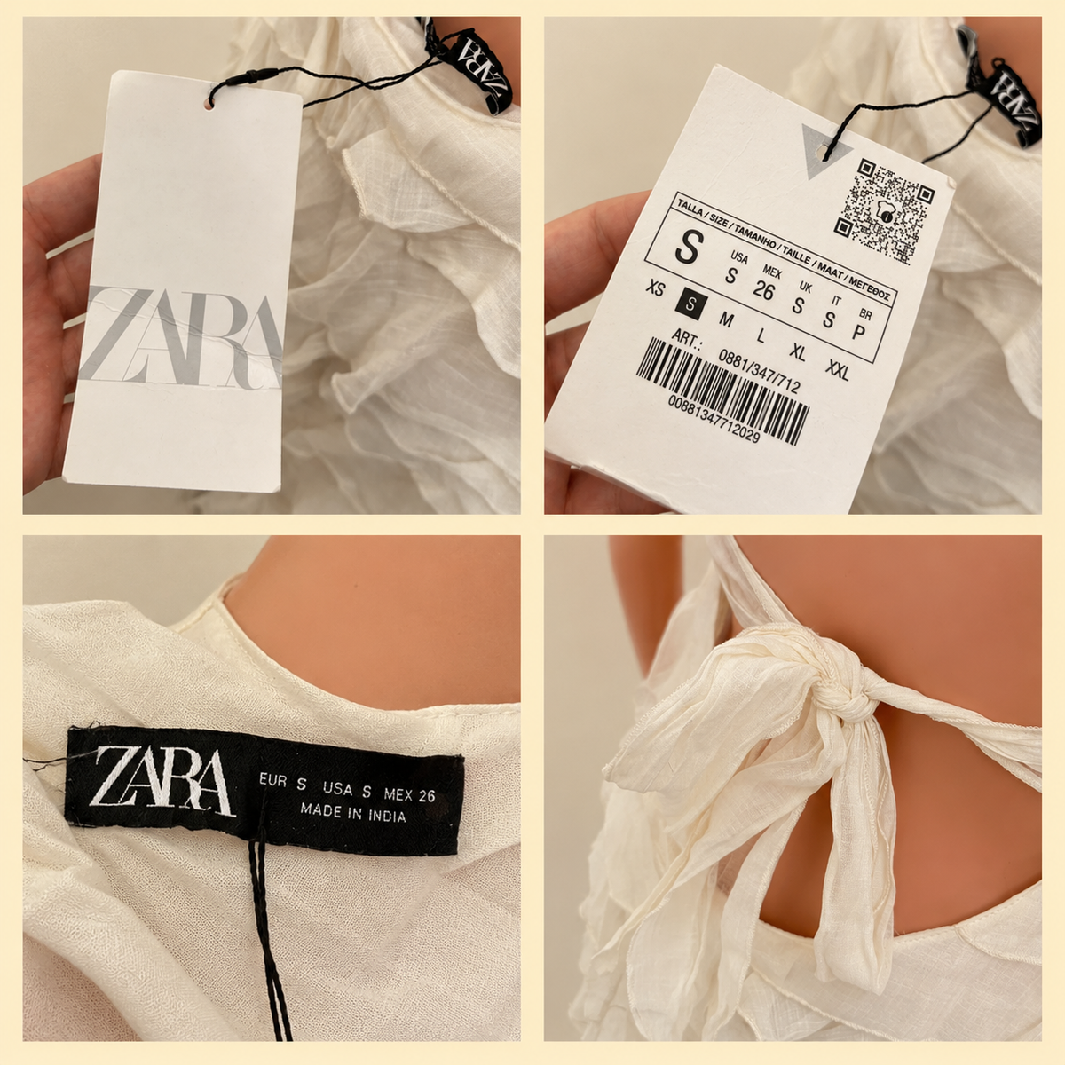 Zara robe de soirée à froufrous ruffles S 36 - photo 4