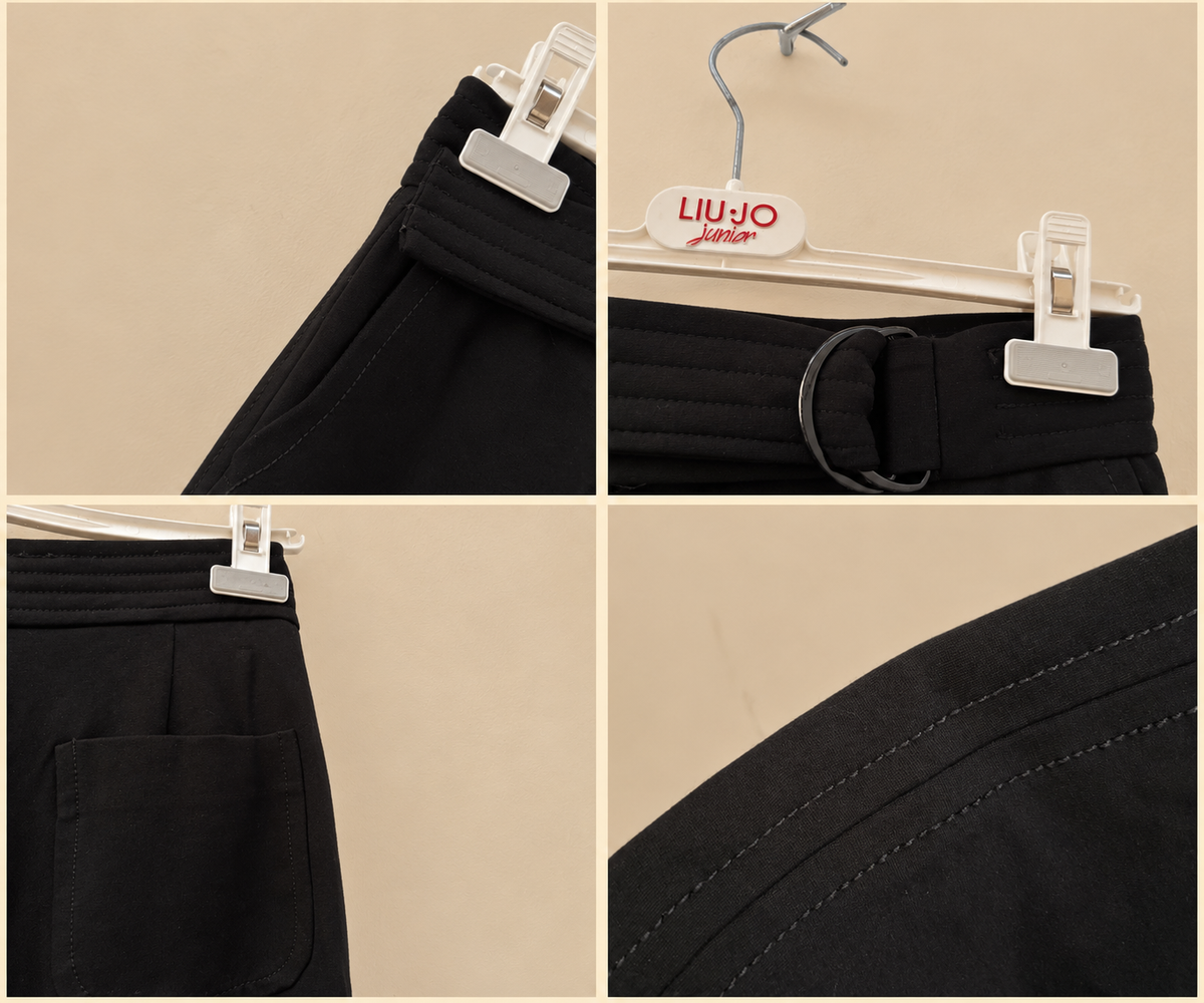 Pantalon 7/8eme Sandro jambes larges noir M 38 - photo 6