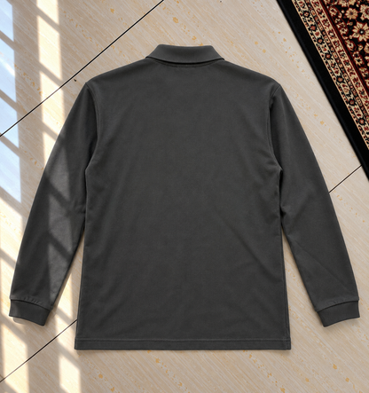 Polo gris manches longues Lacoste vintage M sweat - photo 4
