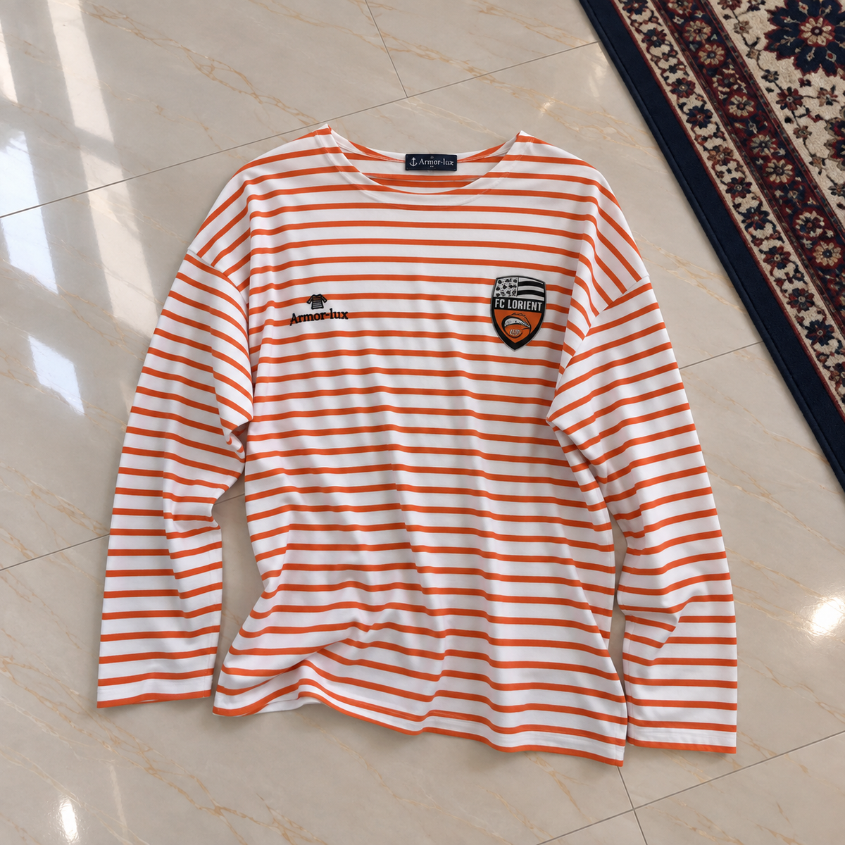 Marinière pull sweat à rayures Armor Lux Taille 6 XXL FC Lorient - photo 2