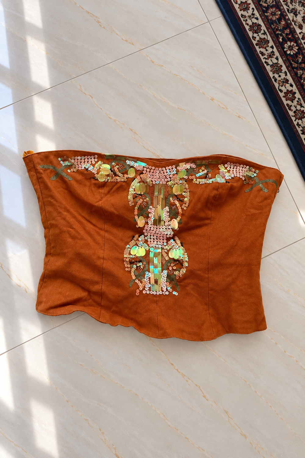Haut top court crop top lin M 38 - photo 1