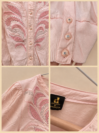 Haut top vintage rose oversized barbie babydoll M 38 - photo 2