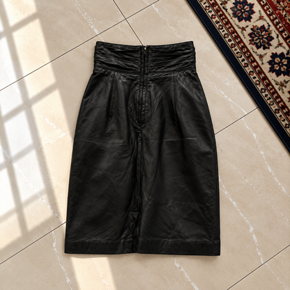 Jupe en cuir vintage XS 34 - photo 4