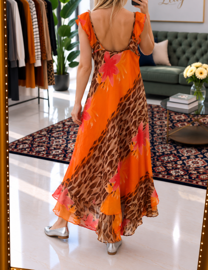 Maxi robe longue multicolore été - photo 4